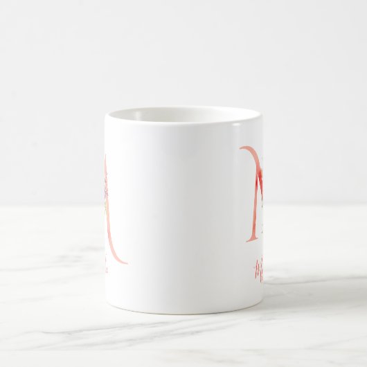 Mug LETTRE AQUATICOLE PEU Rose "M" (Centre)