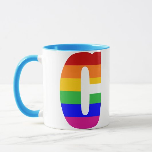 Mug LETTRE arc-en-ciel C (Gauche)