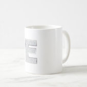MUG LETTRE ARGENT E (Devant droit)