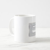 MUG LETTRE ARGENT E (Devant gauche)