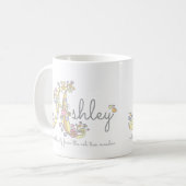 Mug Lettre Ashley Un nom signifiant muqueuse monogramm (Devant gauche)