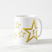 Mug - Lettre aux étoiles jaunes (Devant droit)