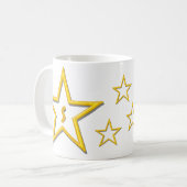 Mug - Lettre aux étoiles jaunes (Devant gauche)