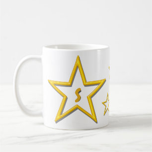 Mug - Lettre aux étoiles jaunes