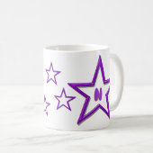 Mug - Lettre aux étoiles violettes (Devant droit)