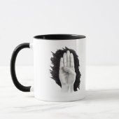 MUG LETTRE "B " DE LANGUE DES SIGNES AMÉRICAINE (Gauche)