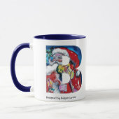 MUG LETTRE B DE NOËL / PÈRE NOËL AVEC MONOGRAM DE VIOL (Gauche)