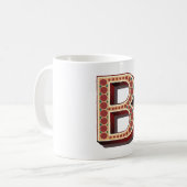 Mug Lettre "B" Élégante Brodée (Devant gauche)