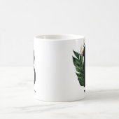 Mug Lettre B Monogram Gold Foil Tropical Personnalisé (Centre)