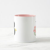 Mug Lettre B Monogramme Aquarelle Fleurs Chic (Centre)