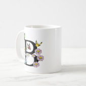 Mug LETTRE B MONOGRAPHIQUE BROUILLON D'AQUATIE Florale (Devant gauche)