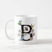 Mug LETTRE B MONOGRAPHIQUE BROUILLON D'AQUATIE Florale (Gauche)