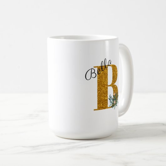 MUG LETTRE B MONOME D'OR (Devant droit)