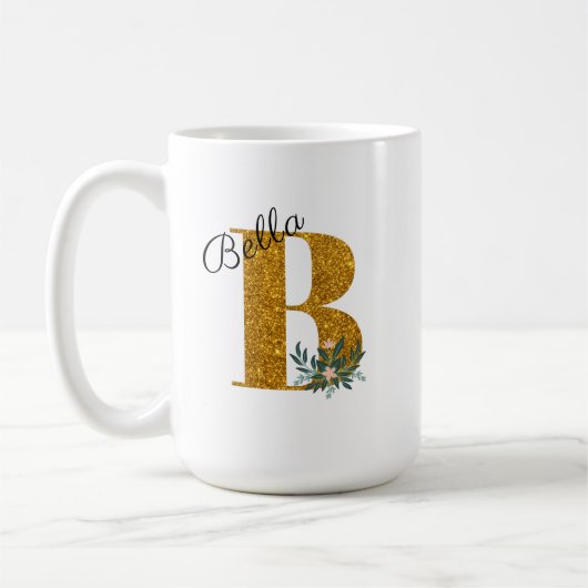 MUG LETTRE B MONOME D'OR  (Gauche)