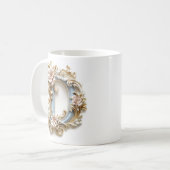 Mug Lettre Baroque 'D' pour une Princesse du Café (Devant gauche)