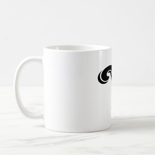 Mug LETTRE BLANCHE NOIRE Y MONogramme (Gauche)
