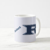 Mug LETTRE Bleue DE LA Marine AUTOMATIQUE R MONogramme (Devant droit)