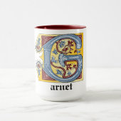 MUG LETTRE BLEUE ET ROUGE MOYENNE G ÉCLAIRÉE (Centre)