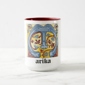 MUG LETTRE BLEUE ET ROUGE MOYENNE M ILLUMINÉE (Centre)