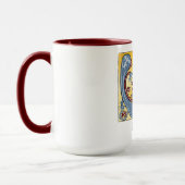 MUG LETTRE BLEUE MOYENNE ET ROUGE IVÉ ÉCLAIRÉ U (Gauche)