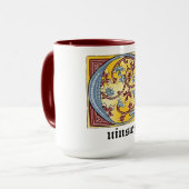 MUG LETTRE BLEUE MOYENNE ET ROUGE IVÉE ÉCLAIRÉE Q (Devant gauche)