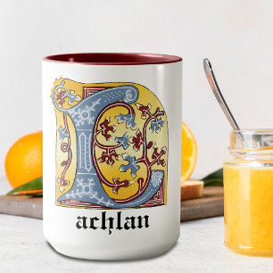 MUG LETTRE BLEUE MOYENNE ET ROUGE LIGNE L