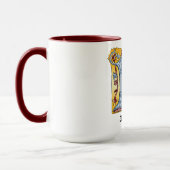 MUG LETTRE BLEUE MOYENNE ET ROUGE LIGNE L (Gauche)