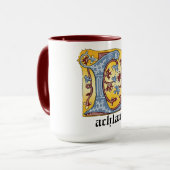 MUG LETTRE BLEUE MOYENNE ET ROUGE LIGNE L (Devant gauche)