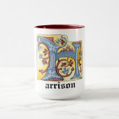 MUG LETTRE BLEUE MOYENNE ET ROUGE LIVRE ÉCLAIRÉ H (Centre)