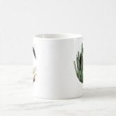 Mug Lettre boho C Monogramme Aquarelle Tropical Cactus (Centre)