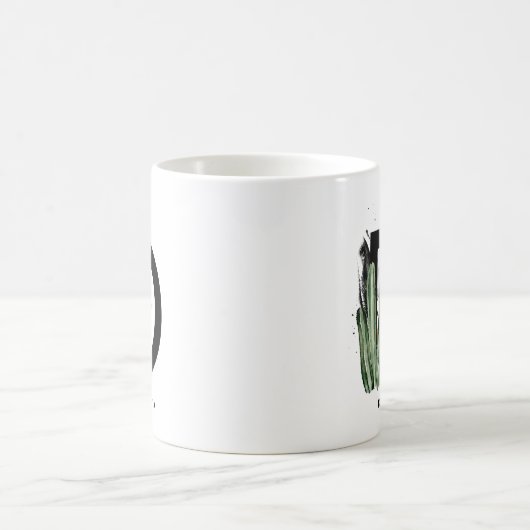 Mug Lettre Boho D Monogramme | Monogramme de cactus tr (Centre)