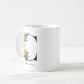 Mug LETTRE BOtanique ANÉMONE AQUATIQUE C MONogramme (Devant gauche)