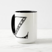 Mug Lettre botanique Z Mug, Art d'Elizabeth Sampson (Devant gauche)