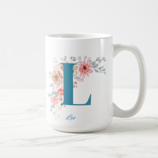 Mug LETTRE BOUGIE DE CafÉ PERSONNALISÉE L (Droite)