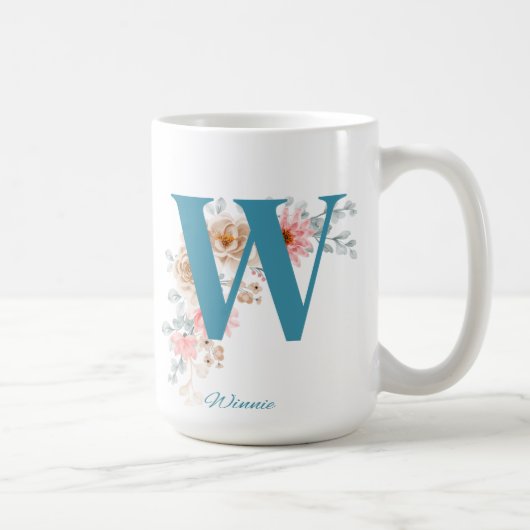 Mug LETTRE BOUGIE DE Café PERSONNALISÉE W (Droite)