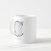 Mug Lettre C Monogramme Nom moderne (Devant gauche)