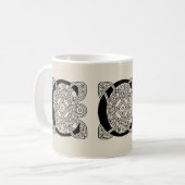 Mug Lettre C Vintage Monogramme de noeud celtique (Devant gauche)