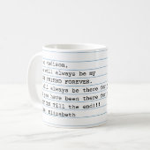 Mug Lettre Carnet photo des meilleurs amis à la mode M (Devant gauche)