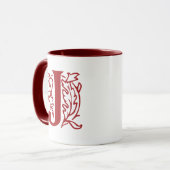 Mug Lettre chic J (Devant gauche)