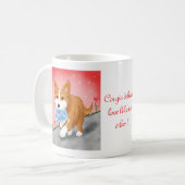 Mug Lettre Coeur Douce Livrée Par Corgi (Devant gauche)