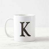 Mug Lettre concrète K de monogramme (Gauche)