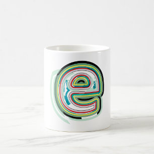 Mug Lettre couleur Abstraite E