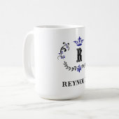 Mug Lettre couronne lettre couronne R personnalisée (Devant gauche)