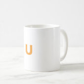 Mug lettre customisée U (Devant droit)