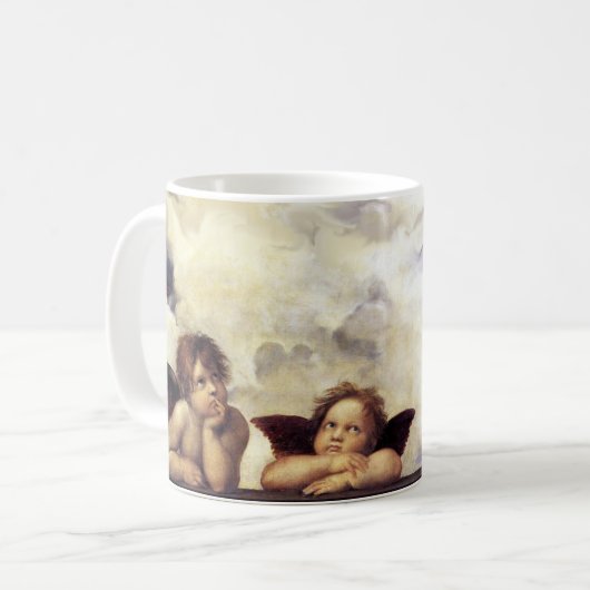 Mug LETTRE D ANGELS D RENAISSANCE Monogramme (Devant gauche)
