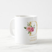 Mug LETTRE D AQUATICOLE D OR Tendance | Monogramme (Devant gauche)