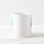 Mug Lettre D Floral Rose et Sarcelle (Centre)