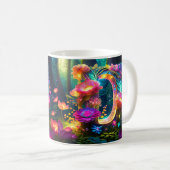 Mug Lettre D florale brillante (Devant droit)