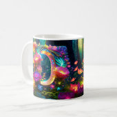 Mug Lettre D florale brillante (Devant gauche)