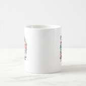 Mug Lettre D | LETTRE FLEURIE Whimsical Monogramme I M (Centre)